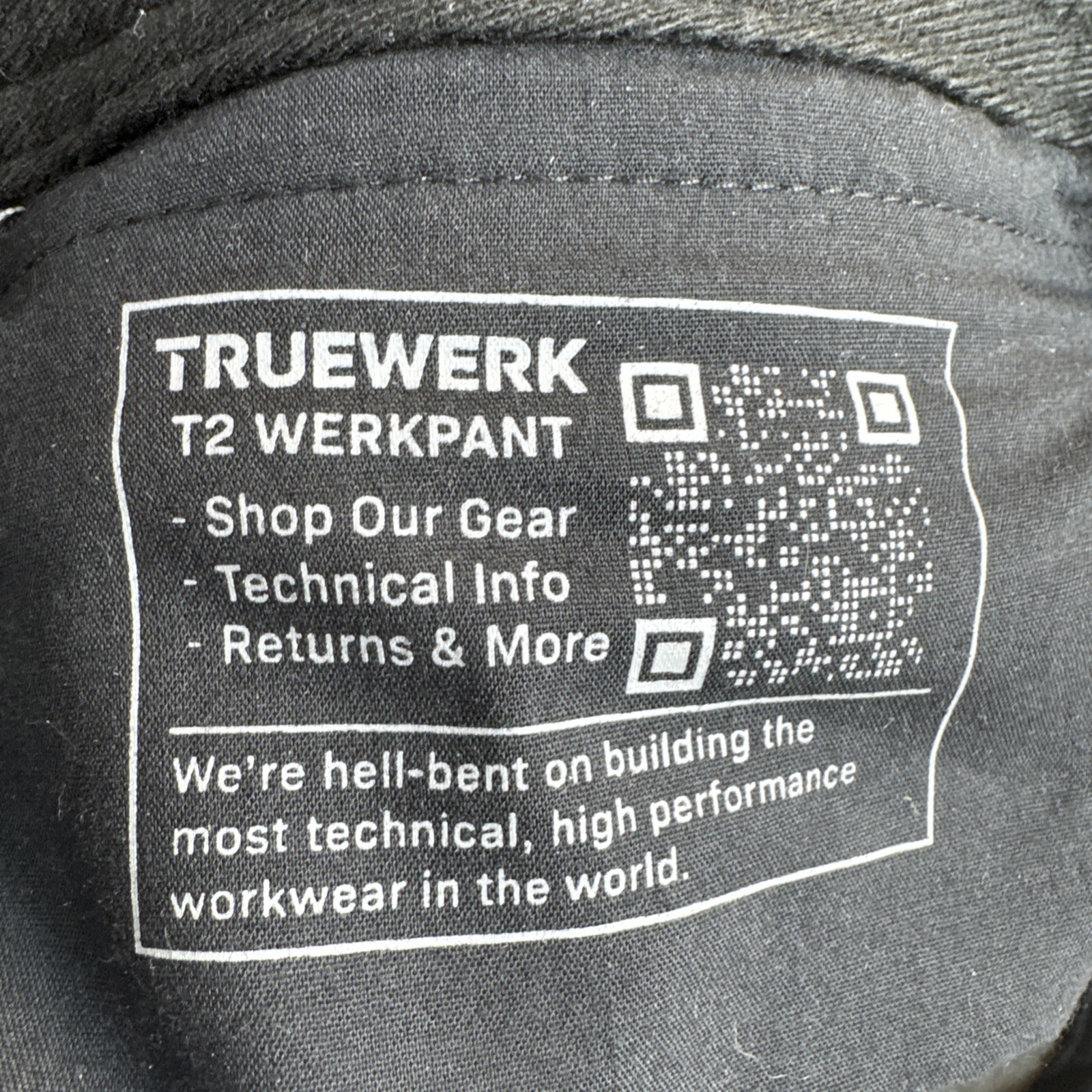 Truewerk T2 Cargo Utility Black 34×32 Tech Workwear Pants Gorpcore Mens EUC