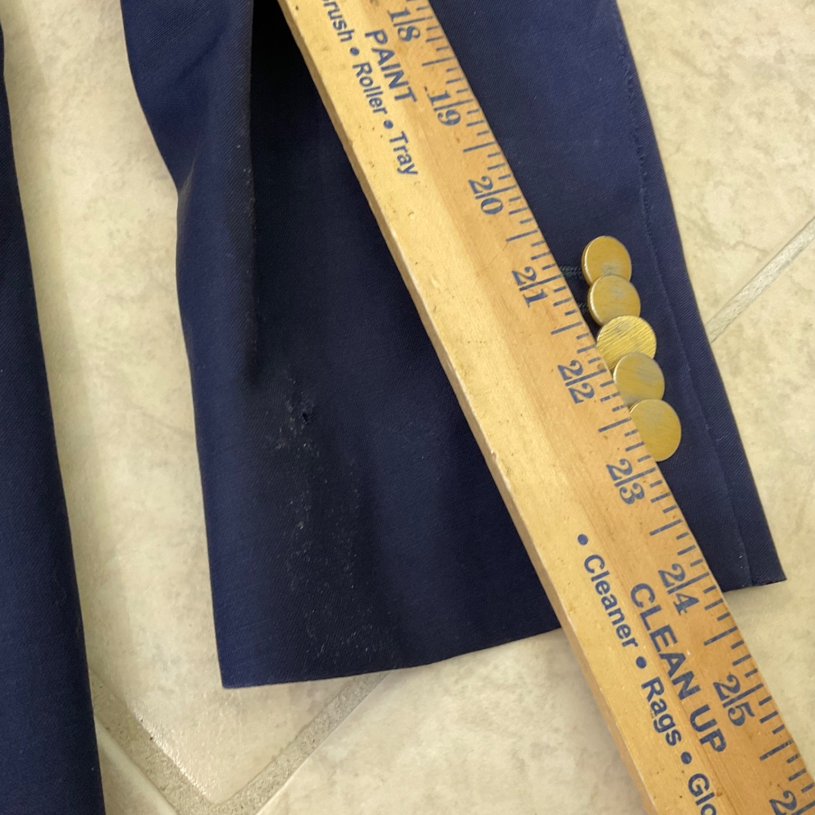 Gucci Uniform Blazer Navy Wool Mohair EU 48 US 38 Replacement parts only flaws*