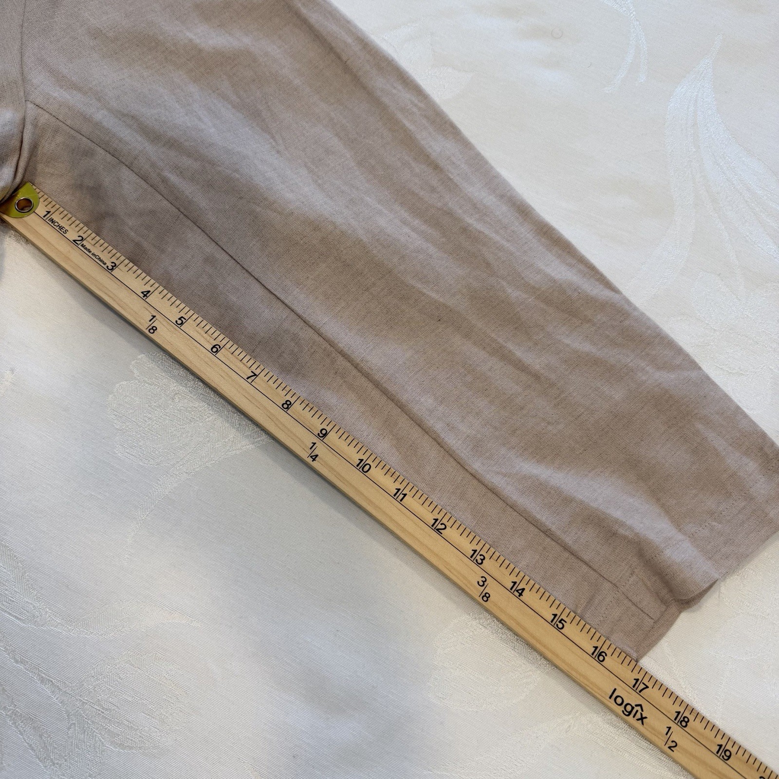 LANE BRYANT Size-28 Womens Linen Blend Blazer Lightweight Natural Beige