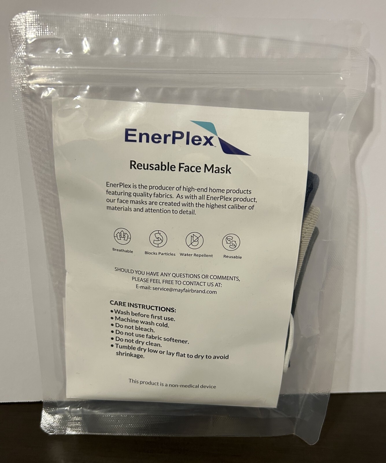 EnerPlex Comfort Reusable Face Masks (3-Pack) S, M, L, XL