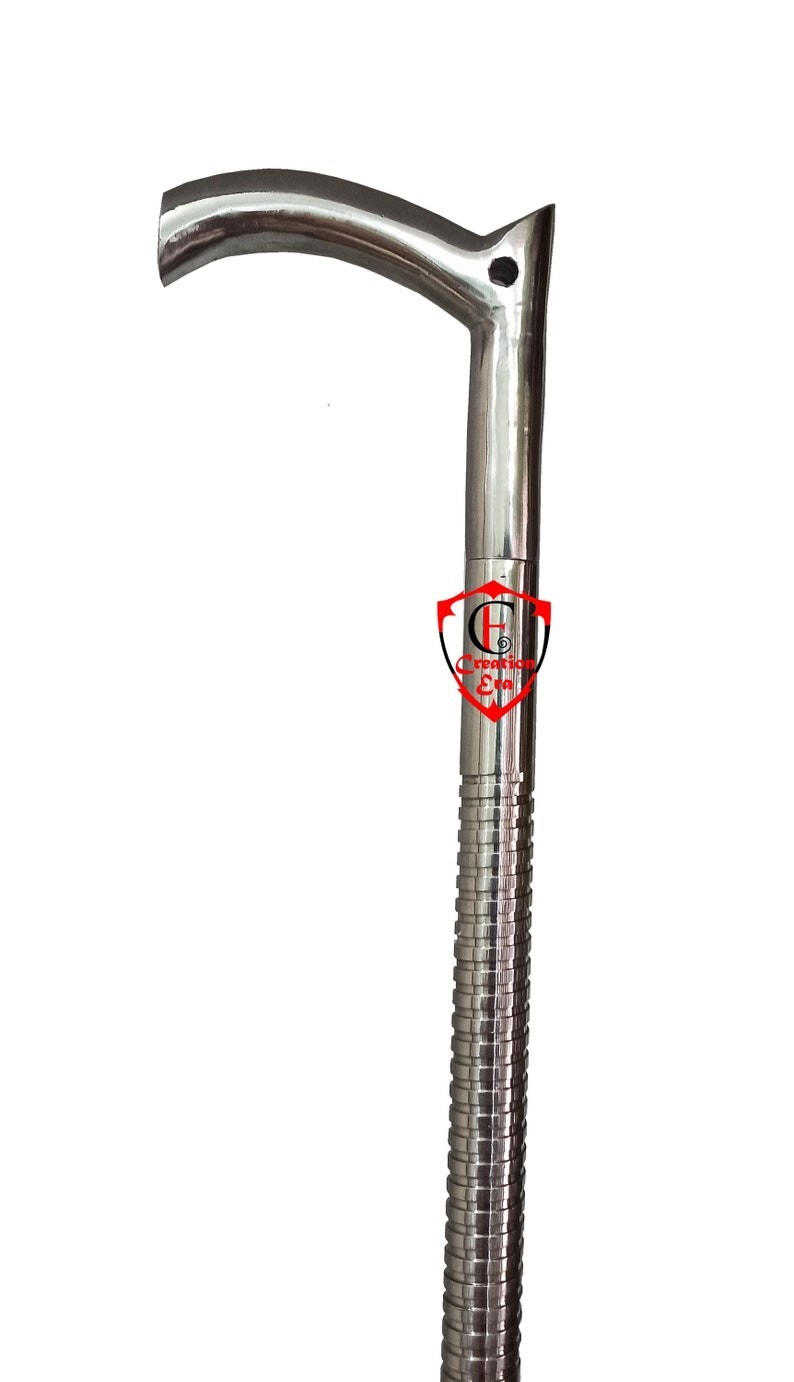 Steeliness Steel Aluminum Tactical Walking Cane The Remarkable V Handle Handmade