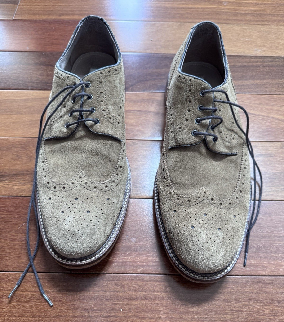 Joseph Abboud Frederick 500373 Beige Leather Wingtip Brogue Oxford 12