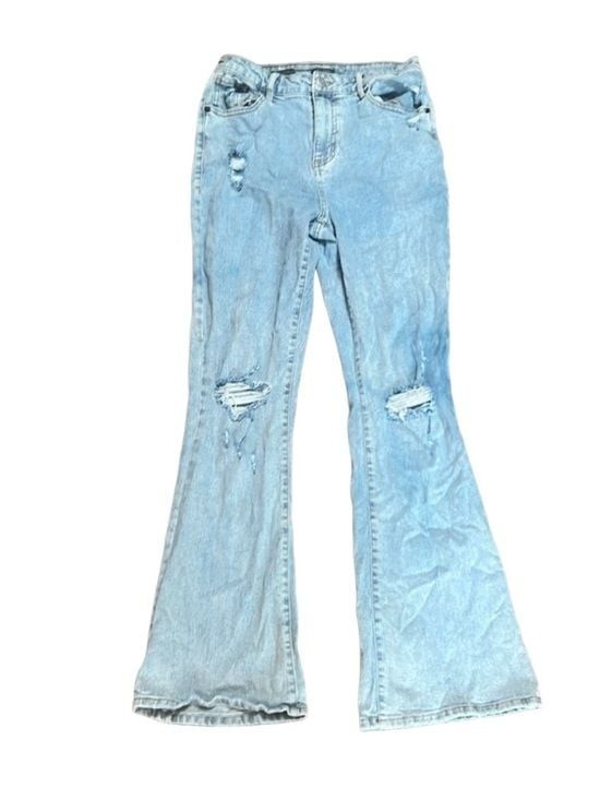 Wild Fable Light Wash Distressed Flare Jeans Size 6 High Rise