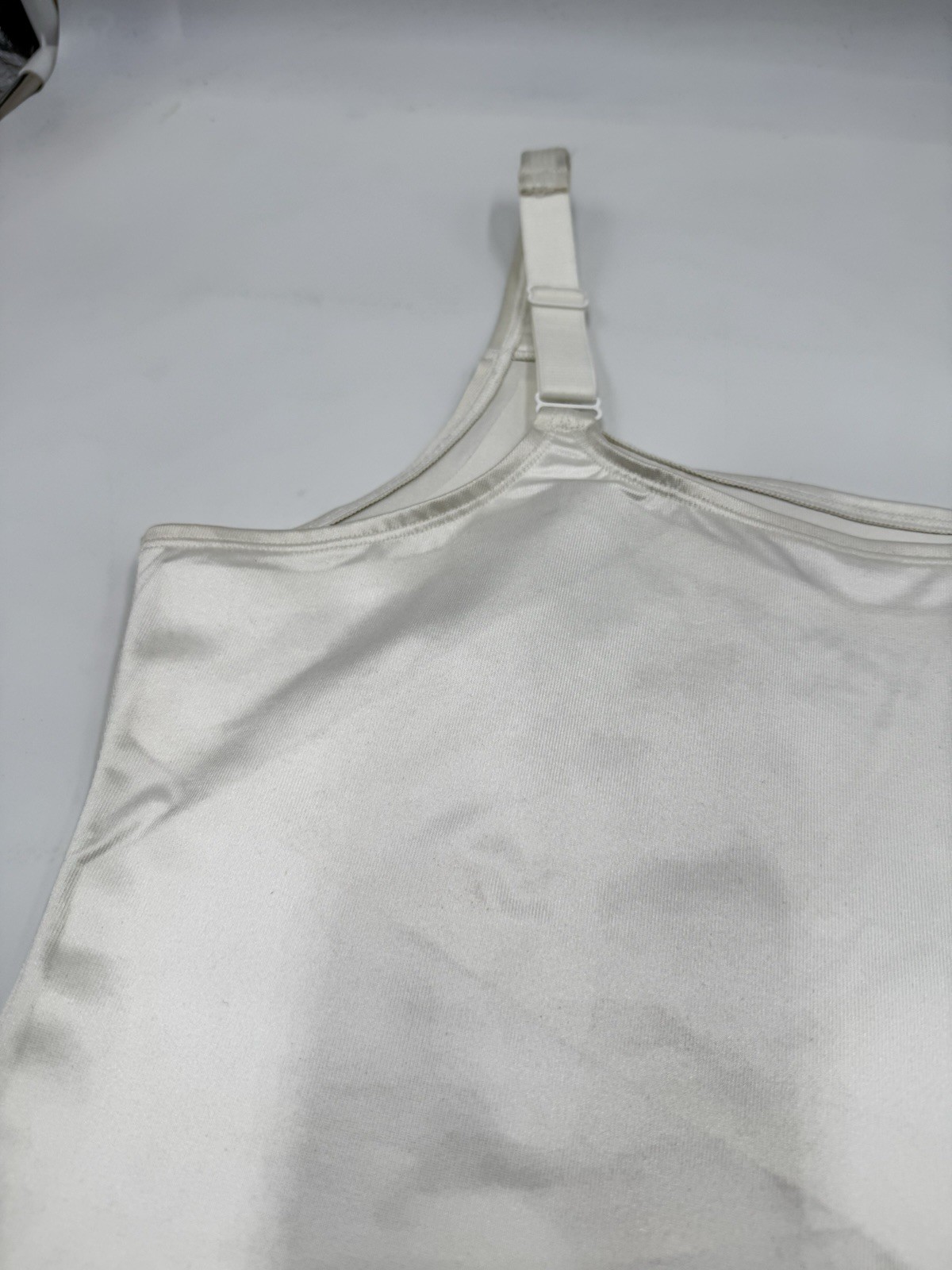 RUBY RIBBON Size 40 White Shapewear Camisole Top Built In Support Adjustable Str