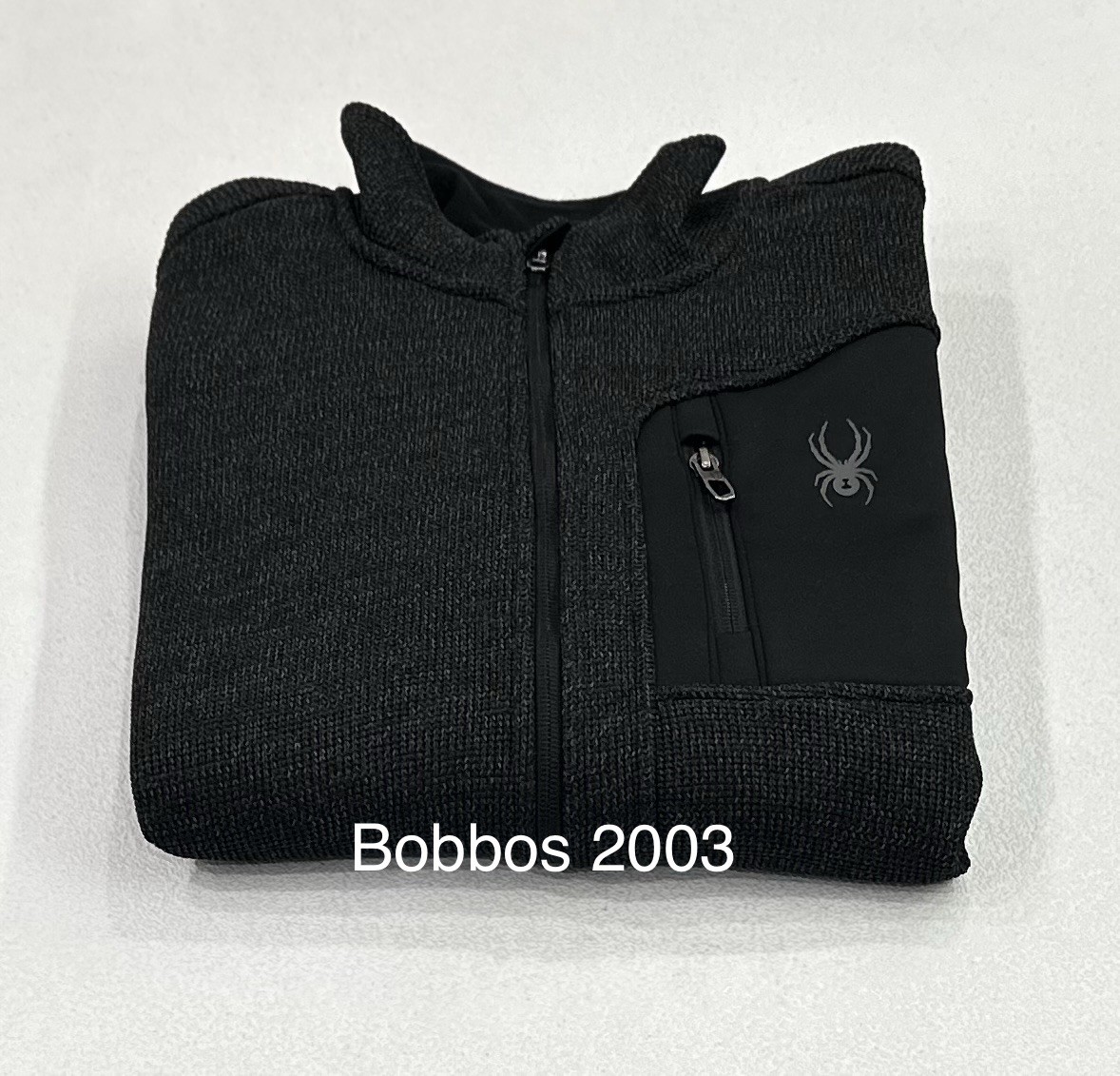 Spyder Men’s Full Zip Relaxed Fit Stand Collar Jacket, Black, Size S