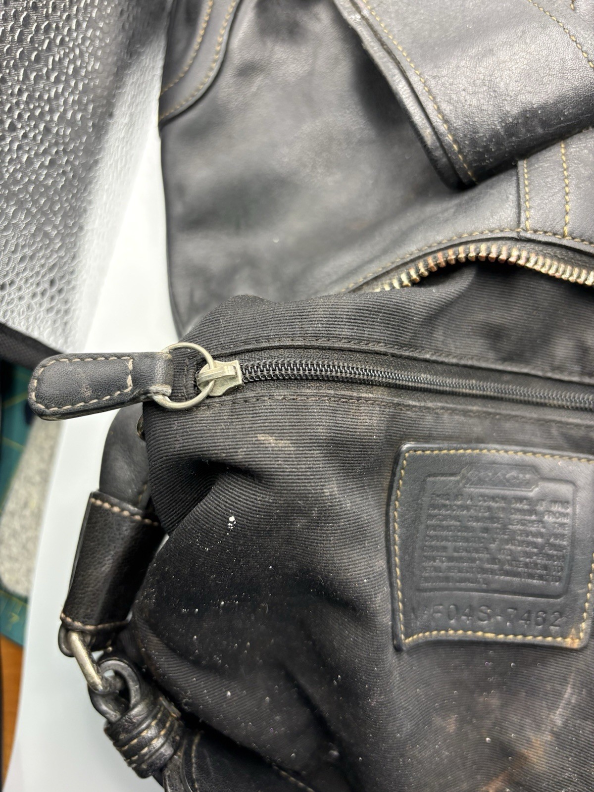 Coach 7462 Legacy Hamilton Black Leather Shoulder Bag Project/Replacement Parts