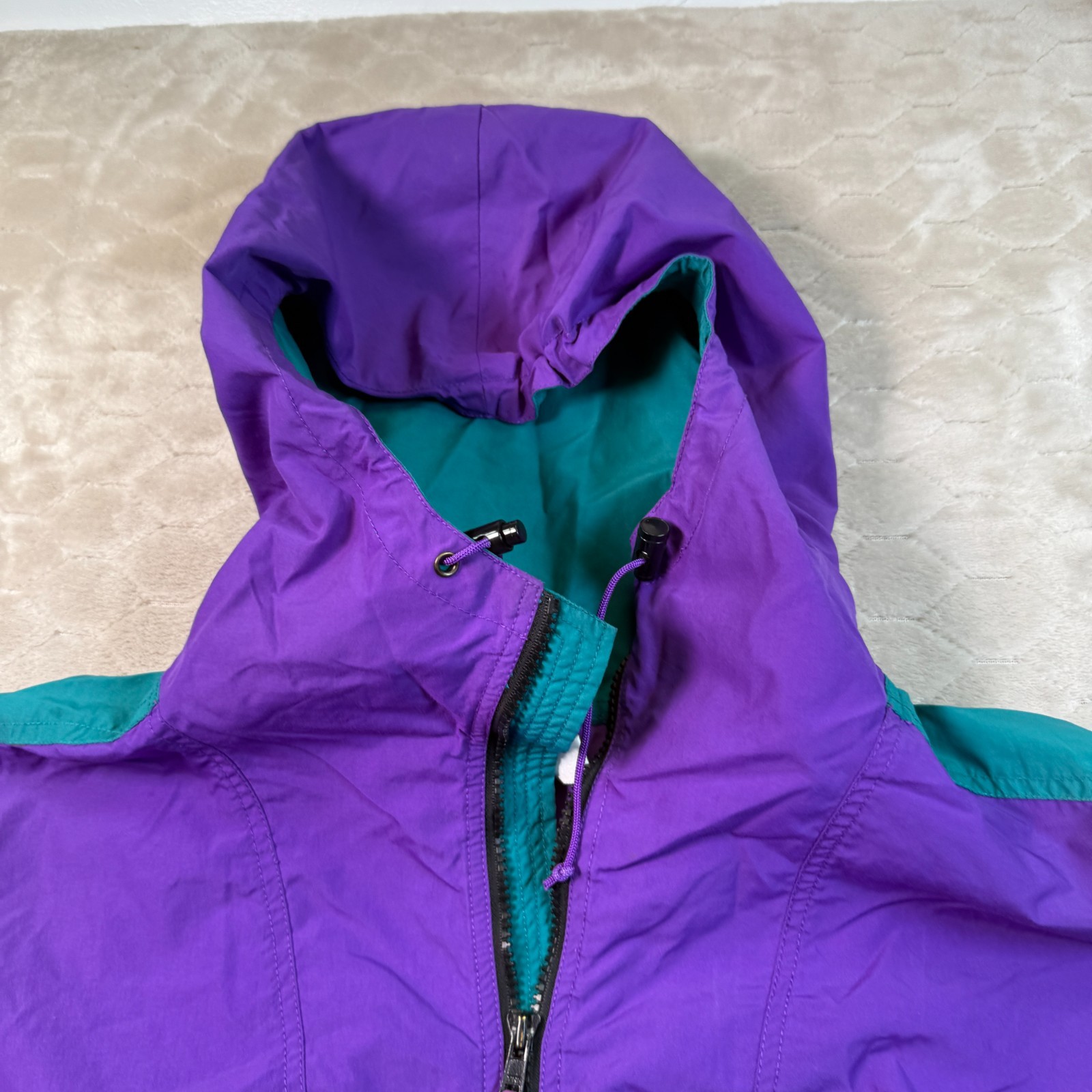 VTG 80s 90s Windbreaker Multicolor Sierra Designs Hooded Nylon Jacket