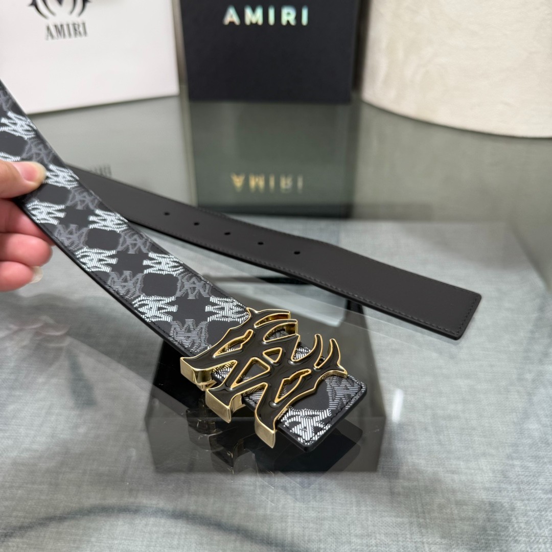 AMIRI’s Latest Viral Hit: Reversible Cowhide Leather Belt (3.8 cm Width)