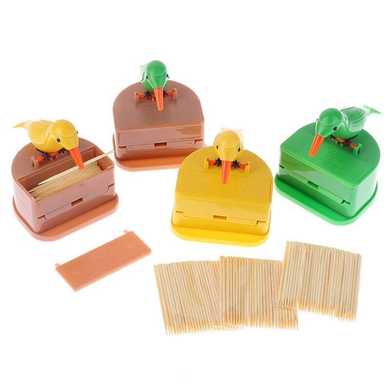 Toothpick Box 1PCS Toothpick Dispenser Gag Gift Table Decoration Cute Bird