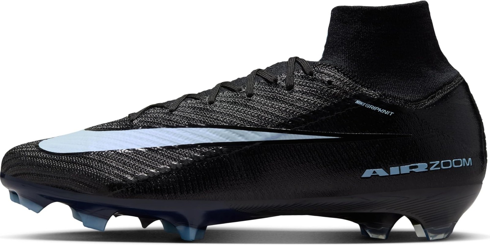Nike Mercurial Superfly 10 Elite Firm-Ground High-Top Soccer Cleats (Black/Ice B