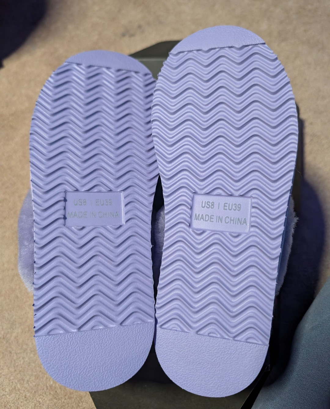 Eddie Bauer Faux Shearling Slippers size 8. Color: dusty lilac