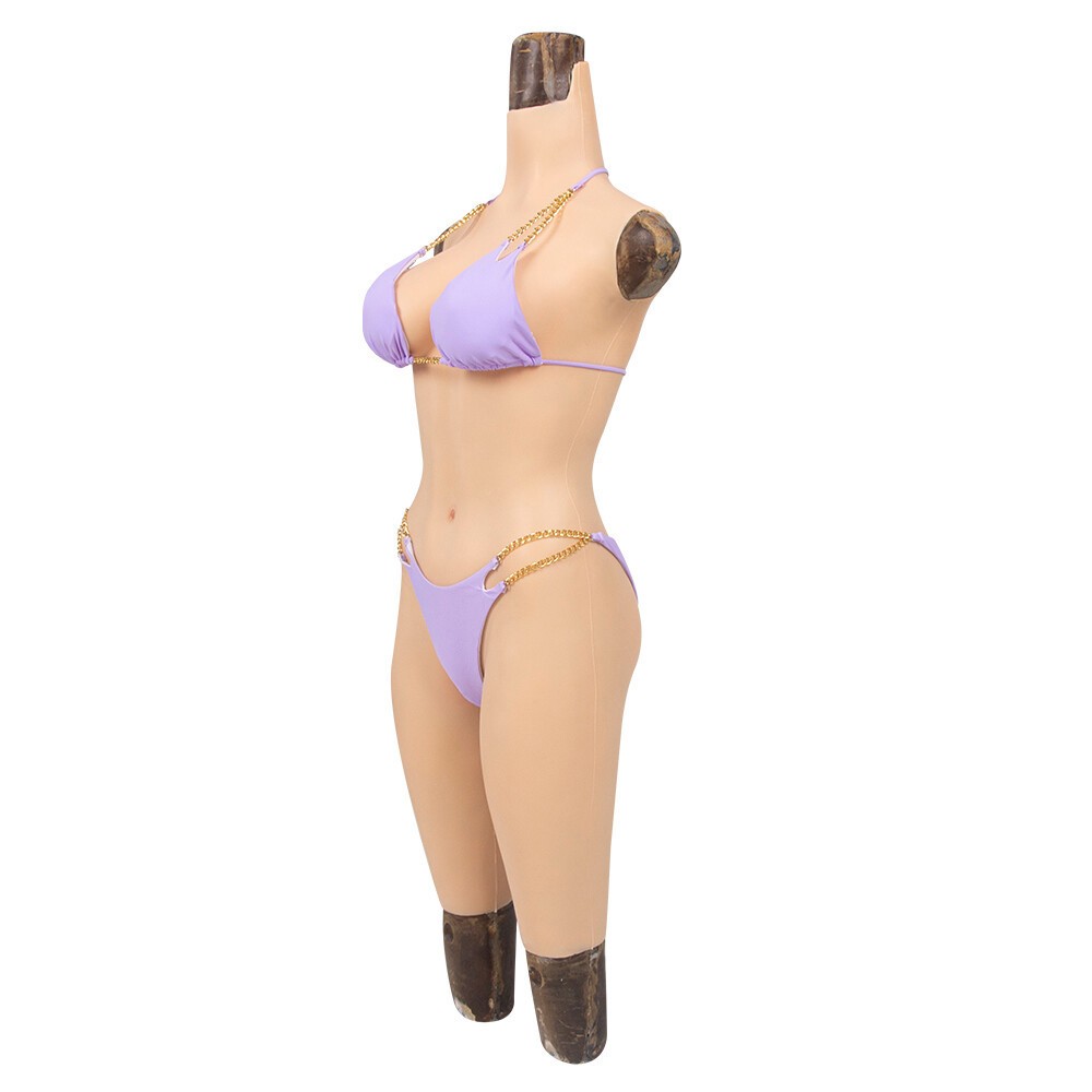 C-E Cup Silicone BodySuit Breast Forms Fake Vagina Hip Shaping Female Body Suit