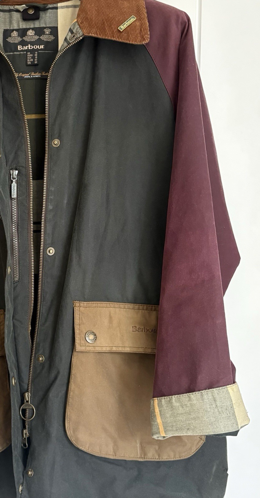 barbour luss ladies wax jacket ptp 24in Uk14