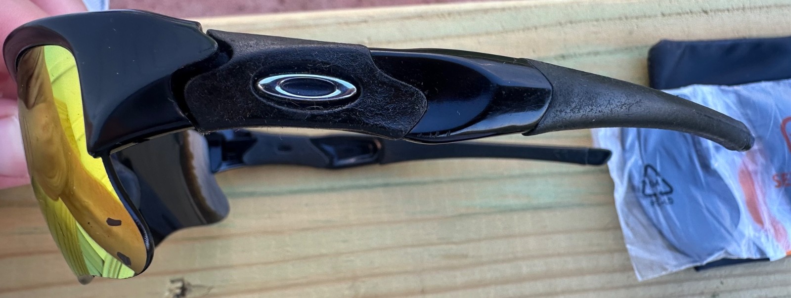 oakley sunglasses, hard case, 2 extra pair of lenses and soft case