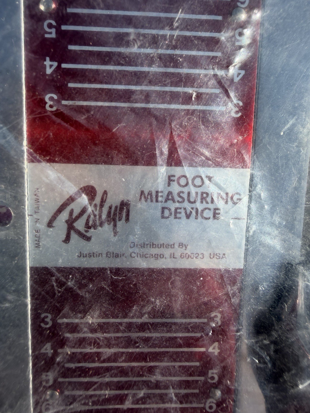 Ralyn Measuring Device for Women’s Shoes w Original Box, Instructions, flyer, T9