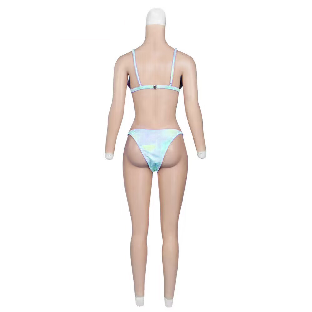 Silicone Breast Forms Body Suits Realistic C Cup with Arms Fake Vaginas Tights