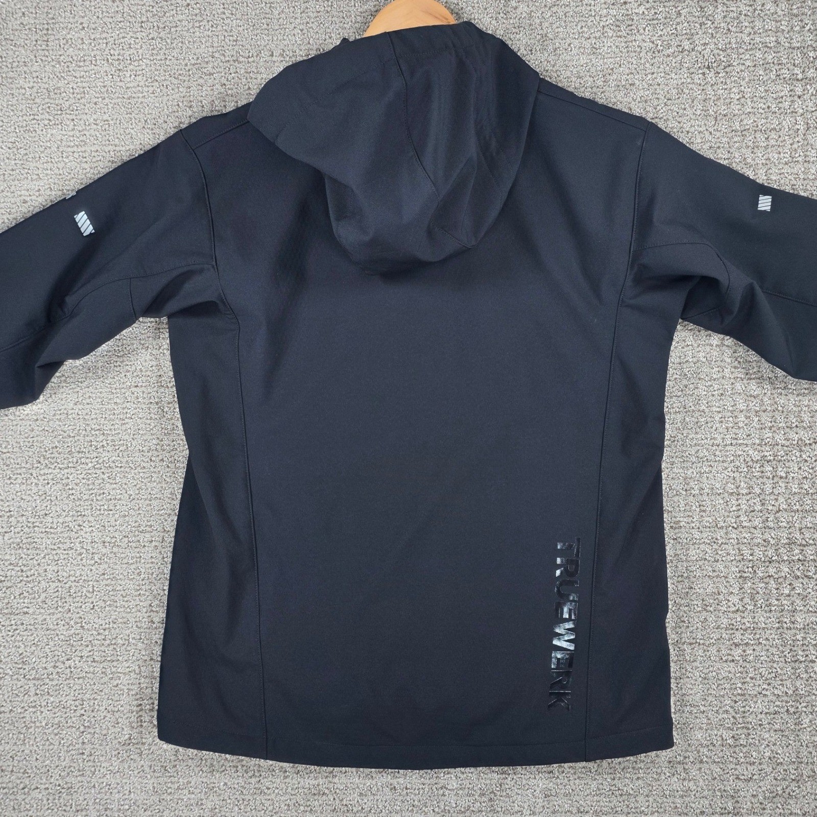 Truewerk S3 Solution Hoodie Mens Large Black Performance Workwear Zip Jacket