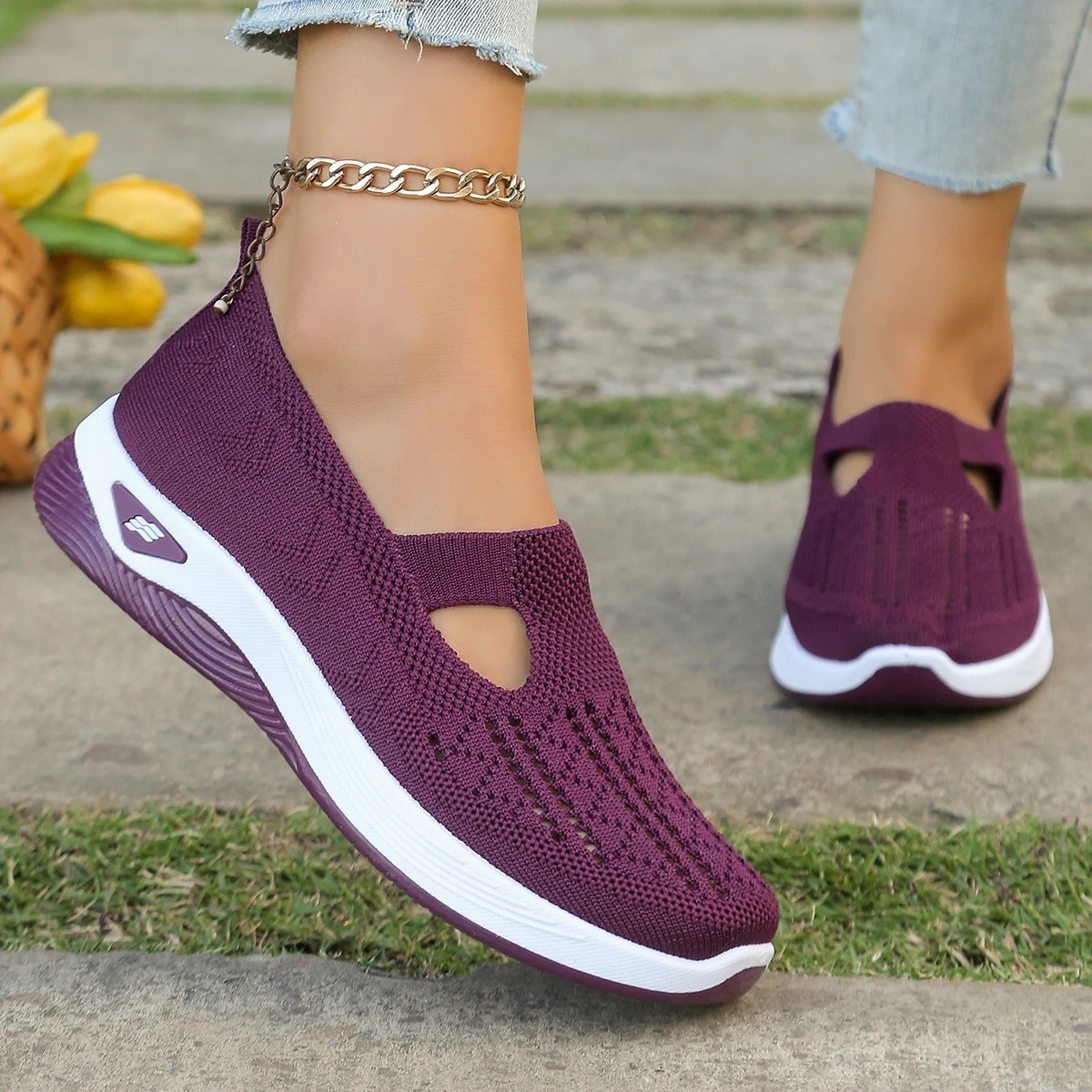 Women’S Casual Shoes Breathable Comfortable Orthopedic Shoes Non Slip Sneakers f