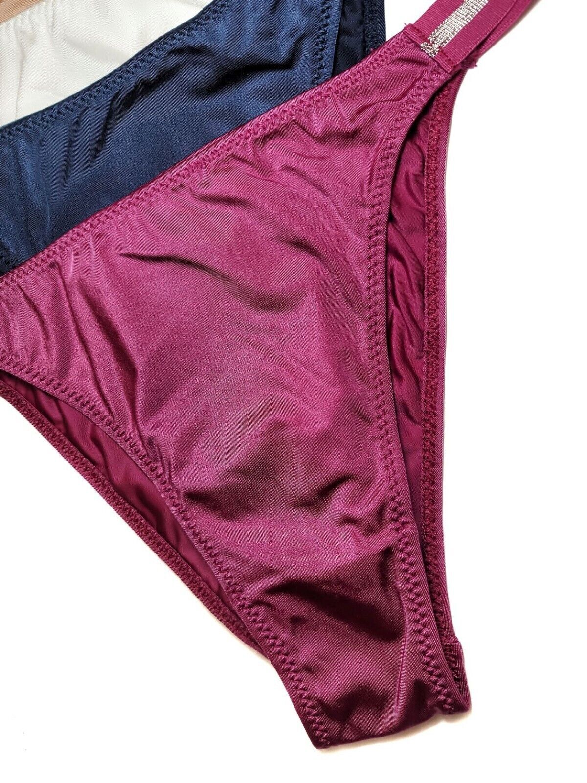 Pack Of 5 Women High Cut Satin Panties Thong Brief Brazilian Underwear Lingeries