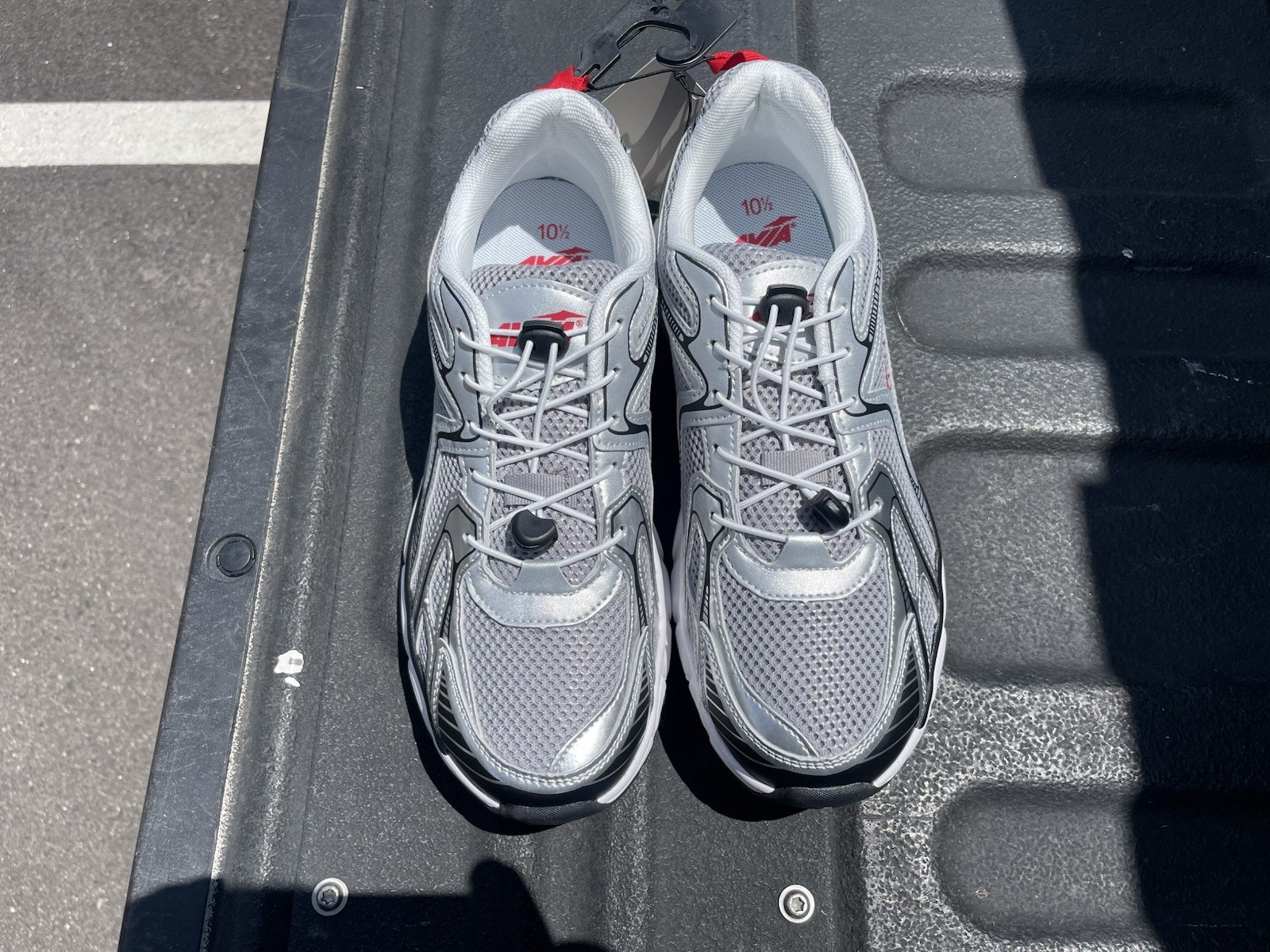 Avia Bungie’s Silver Red Running Trainer Shoes Men’s Sz 10.5