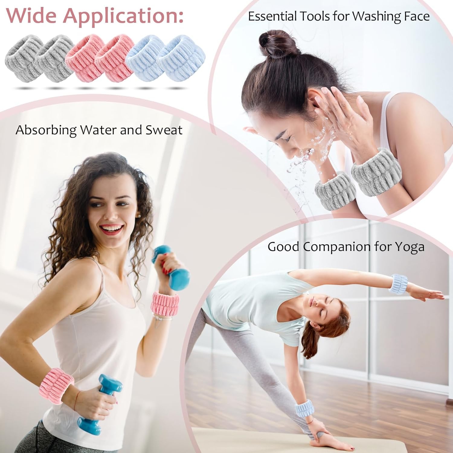 1pcs Random Wrist Bands for Washing Face, Absorbent Face Wash Wristbands