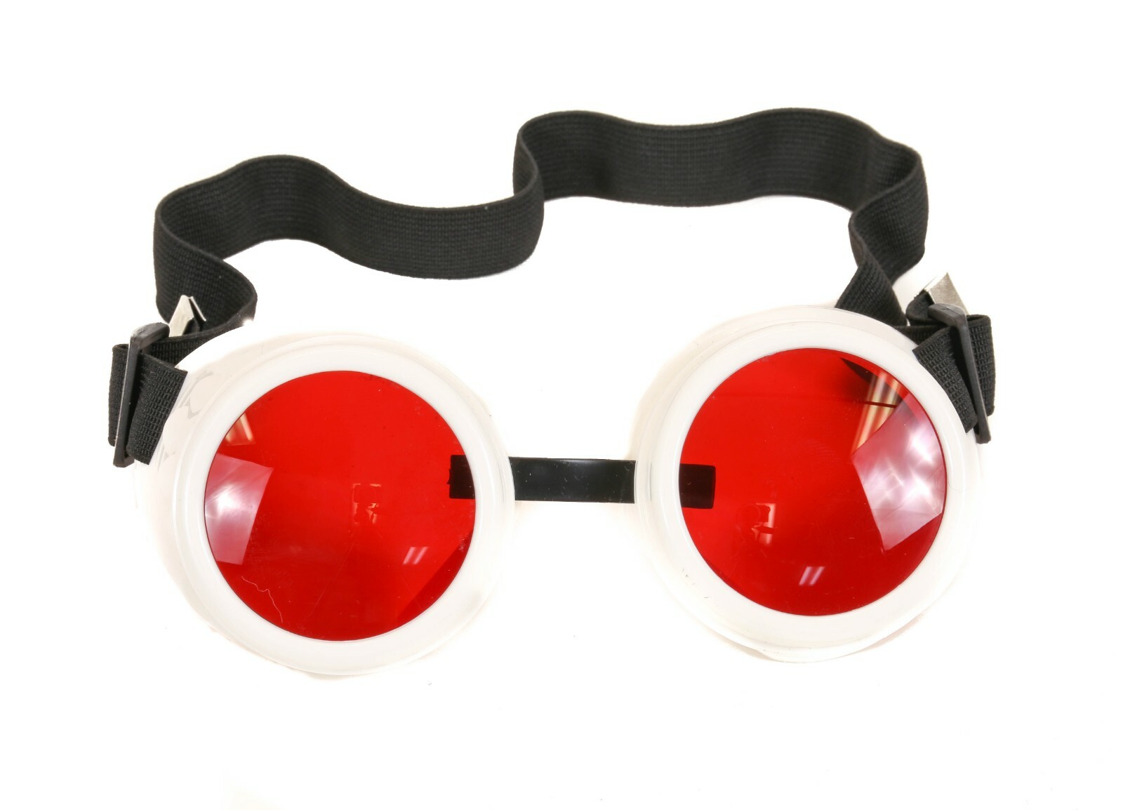 Red Lens Victorian Steampunk Goggles Glasses Welding Cyber Punk Gothic Cosplay