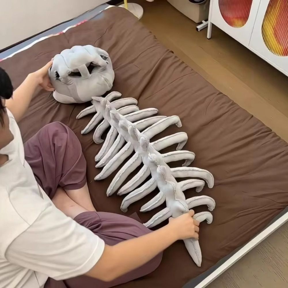 Funny Dinosaur Skeleton Plush Toys for Sleeping Cushion Creative Cosplay Props