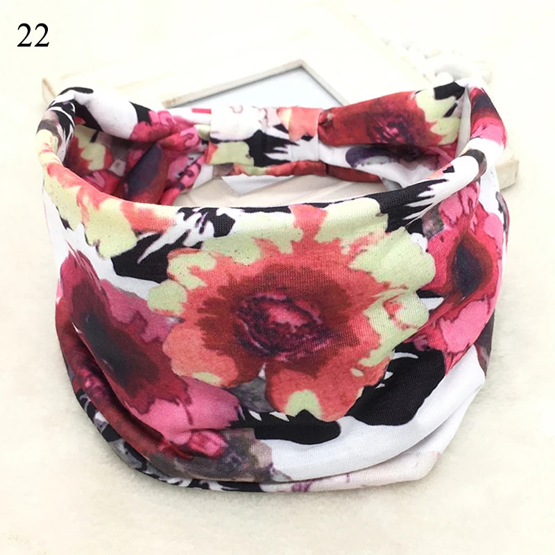 Bohemian Wide Cotton Stretch Headbands Women Headwrap Turban Headwear Bandage