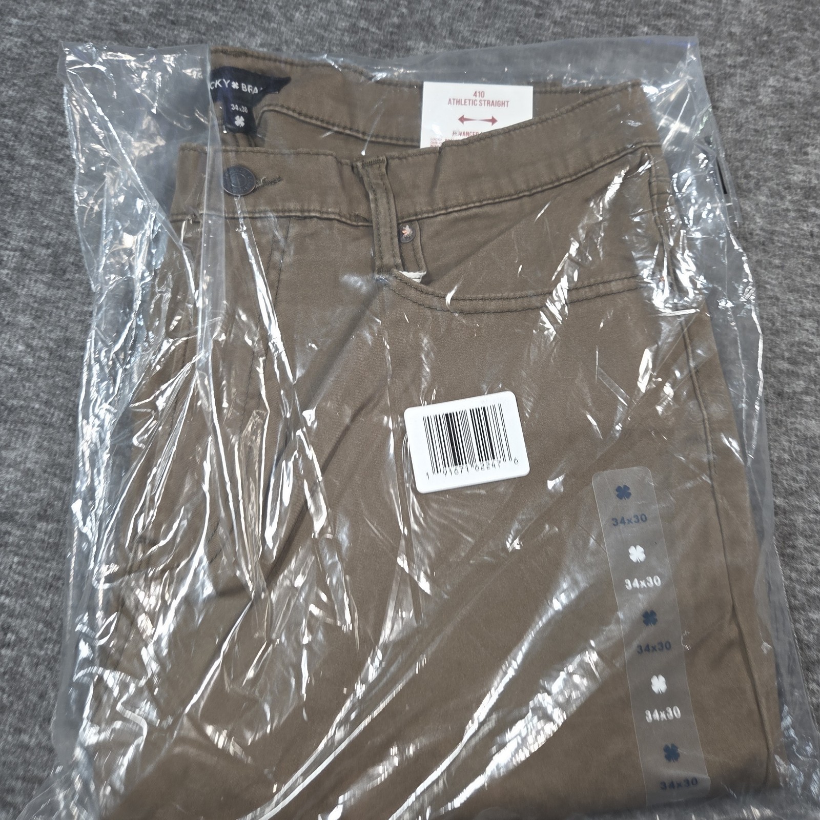 Lucky Brand Jeans Pants Mens 34×30 410 Athletic Straight Stretch Brown – NEW $99
