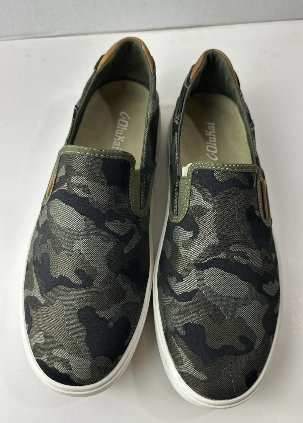 OLUKAI Lae’ahi Pa’i Camo Green Slip On Casual 10444-6ZKE Men’s Shoes Size 11