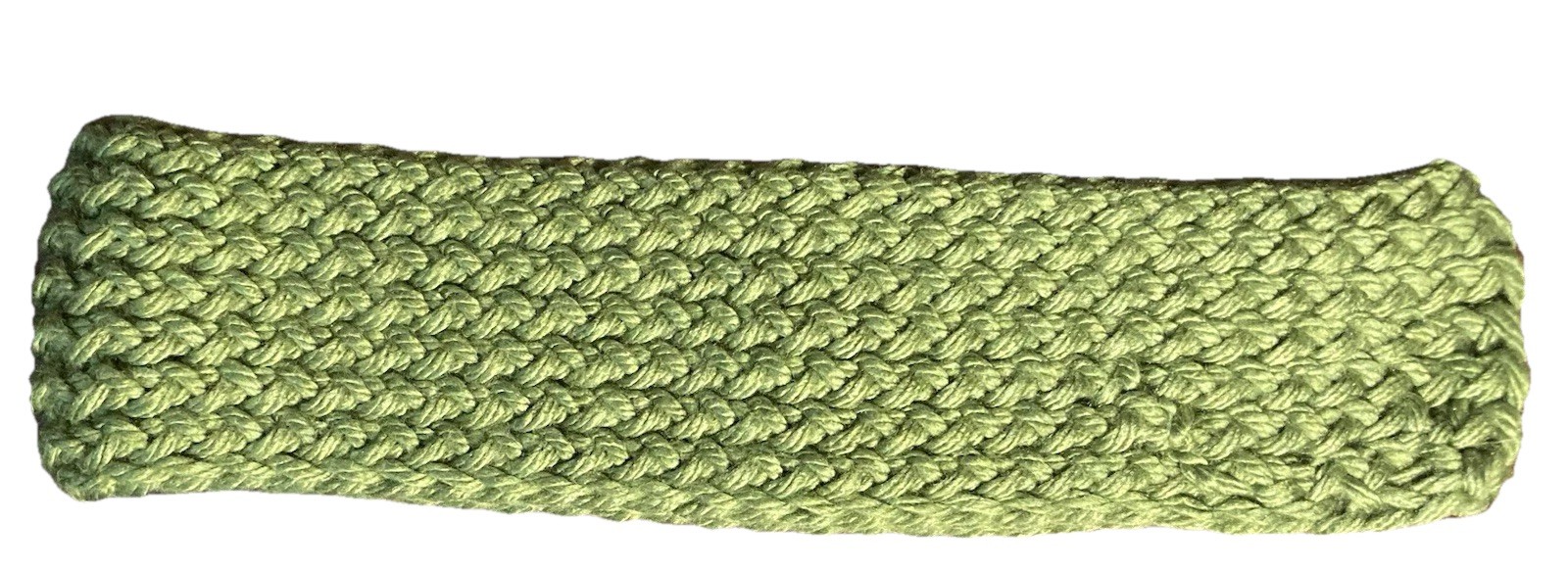 Handmade Loom Knitted Green Knit Scarf For Kids Made From Acrylic Yarn