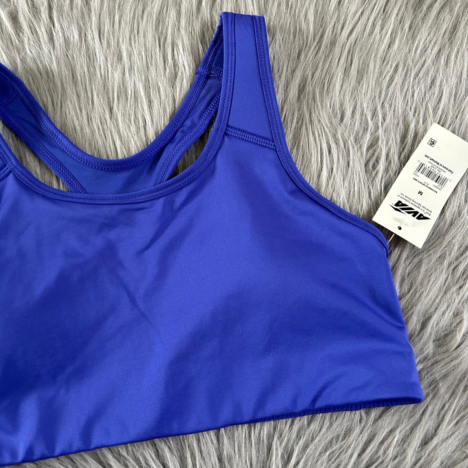 Avia Wirefree Sports Bra Women’s Size Medium Blue Racerback Medium Support NEW