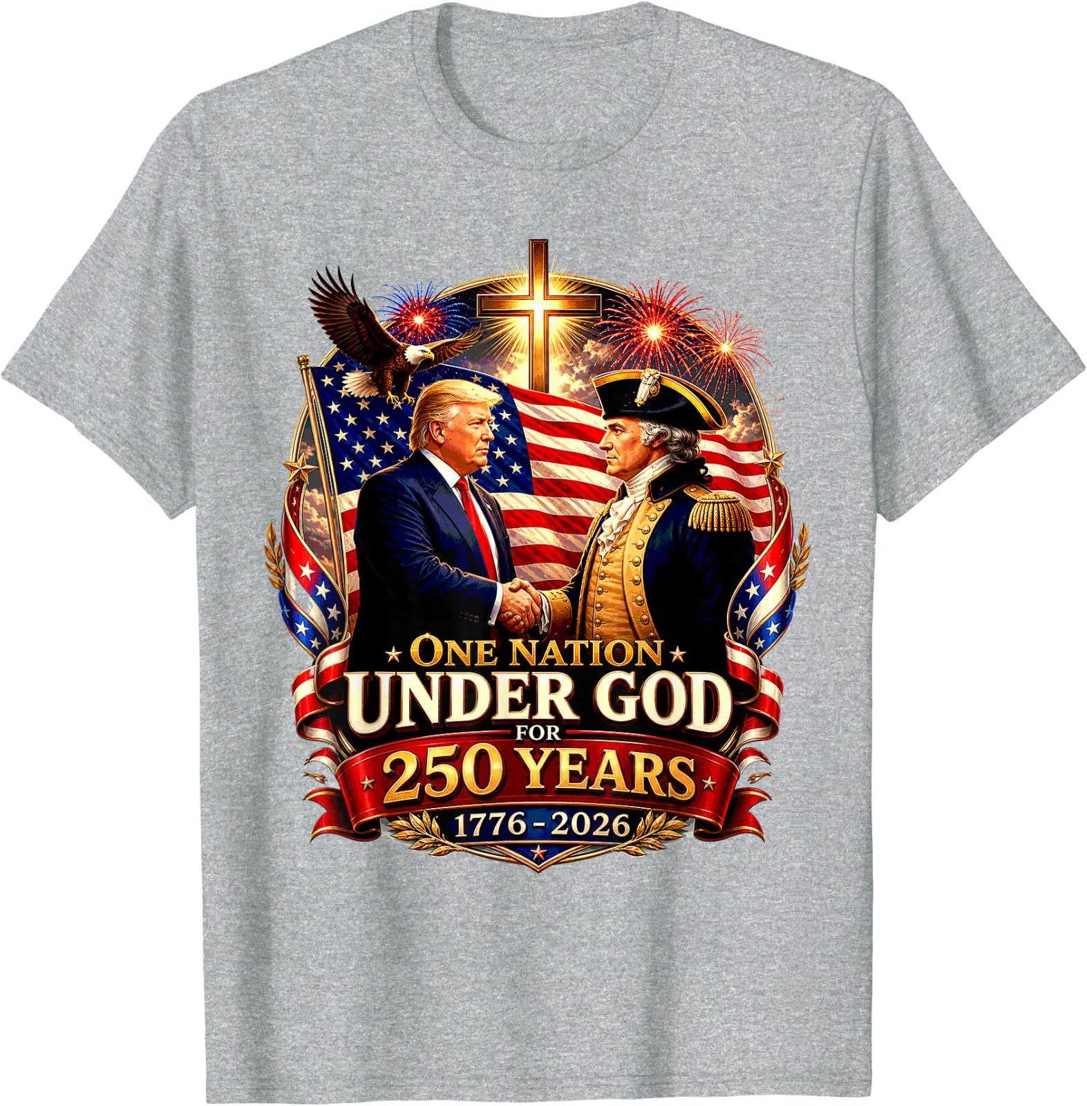 250 Years America Anniversary 250th Trump Washington T-Shirt