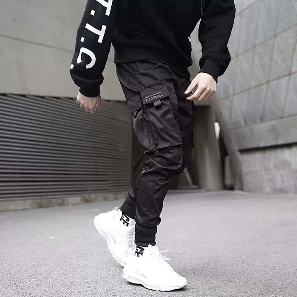 Niepce Techwear Matte Black Pants Streetwear Urban Casual Trouser Joggers