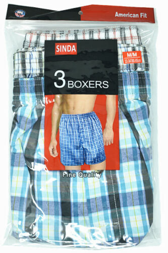 3-12 Pcs For Mens Boxer Shorts Underwear Trunk Plaid Classic Cotton Size M-2XL