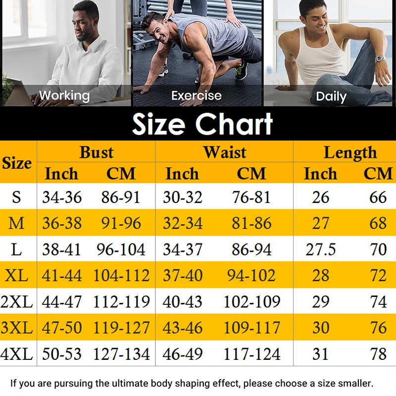 Mens Body Shaper Gynecomastia Compression T-Shirt Slimming Belly Chest Tank Top