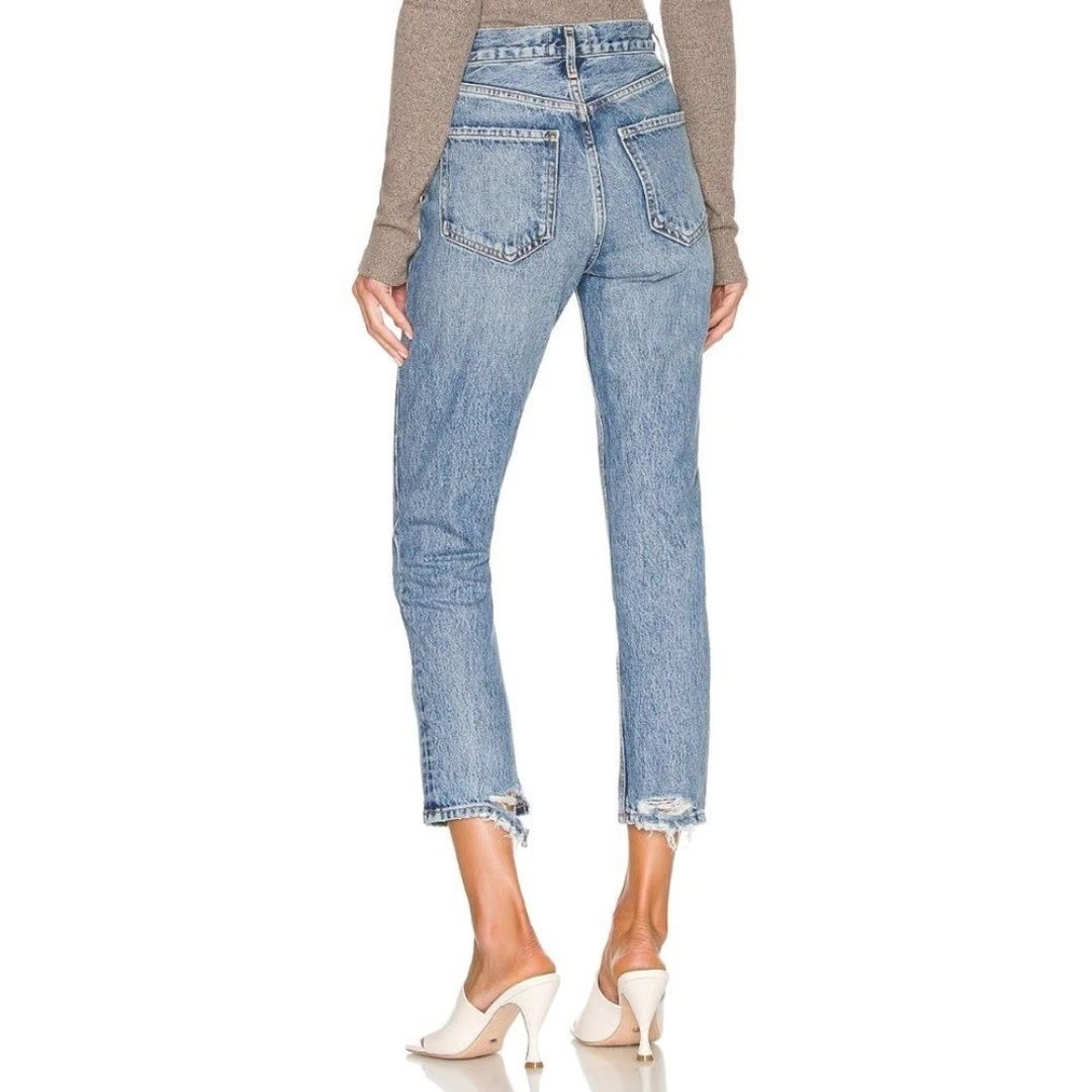 NWT* AGOLDE Riley High Rise Straight Crop Jean in Endless size 24