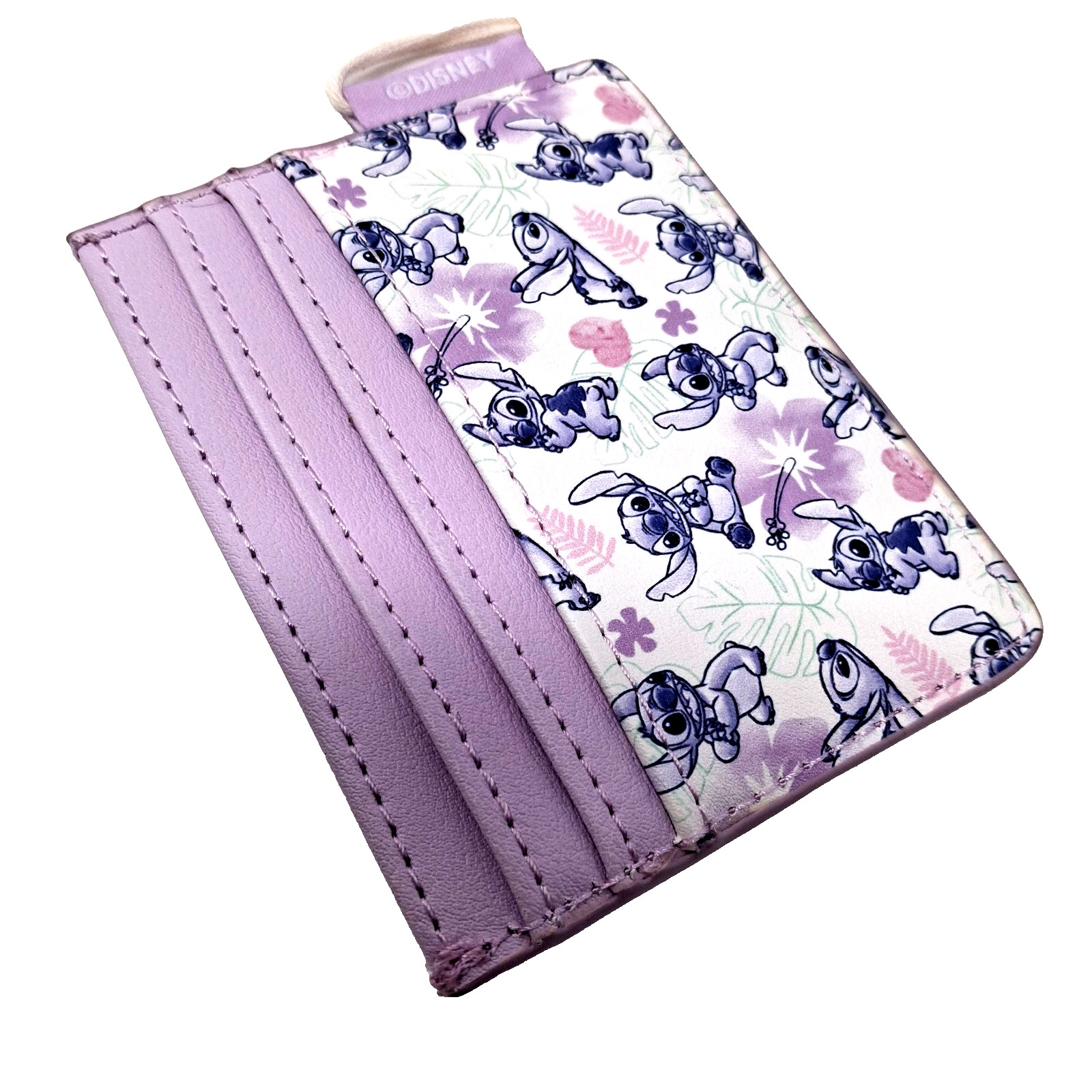 Disney Loungefly Stitch Tropical Heart Cardholder ID Wallet Pastel New