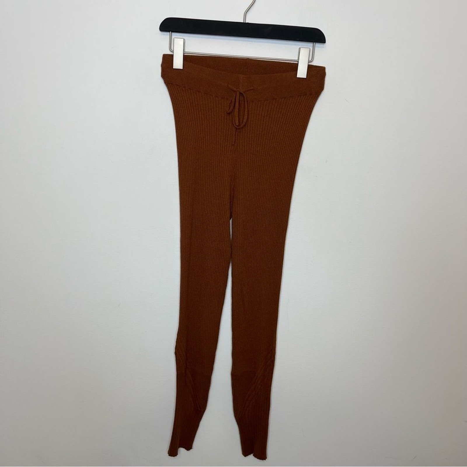 Varley Mocado Rib Knit Leggings Tortoise Shell L