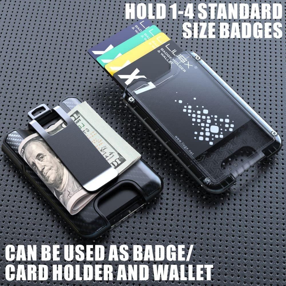 Badge Holder/card Holder/portable Wallet with Metal Clip – Durable Polycarbonate