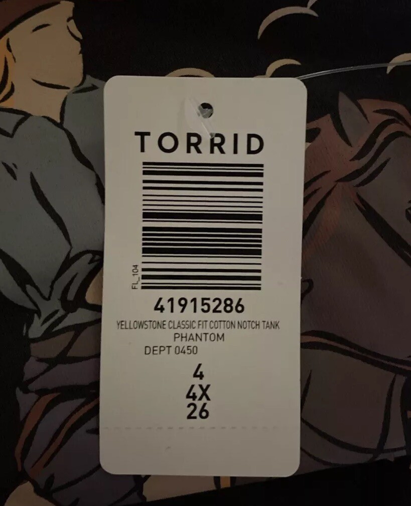 TORRID TANK TOP SLEEVELESS TEE SHIRT TOP COTTON T SHIRT 4 4X 4XL 26 NEW