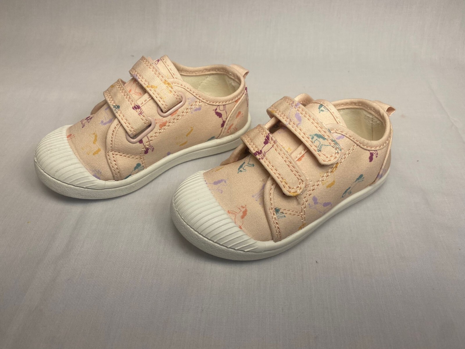 Cat & Jack Toddler Pink Multi Unicorn Print Sneakers | Flat Parker Style