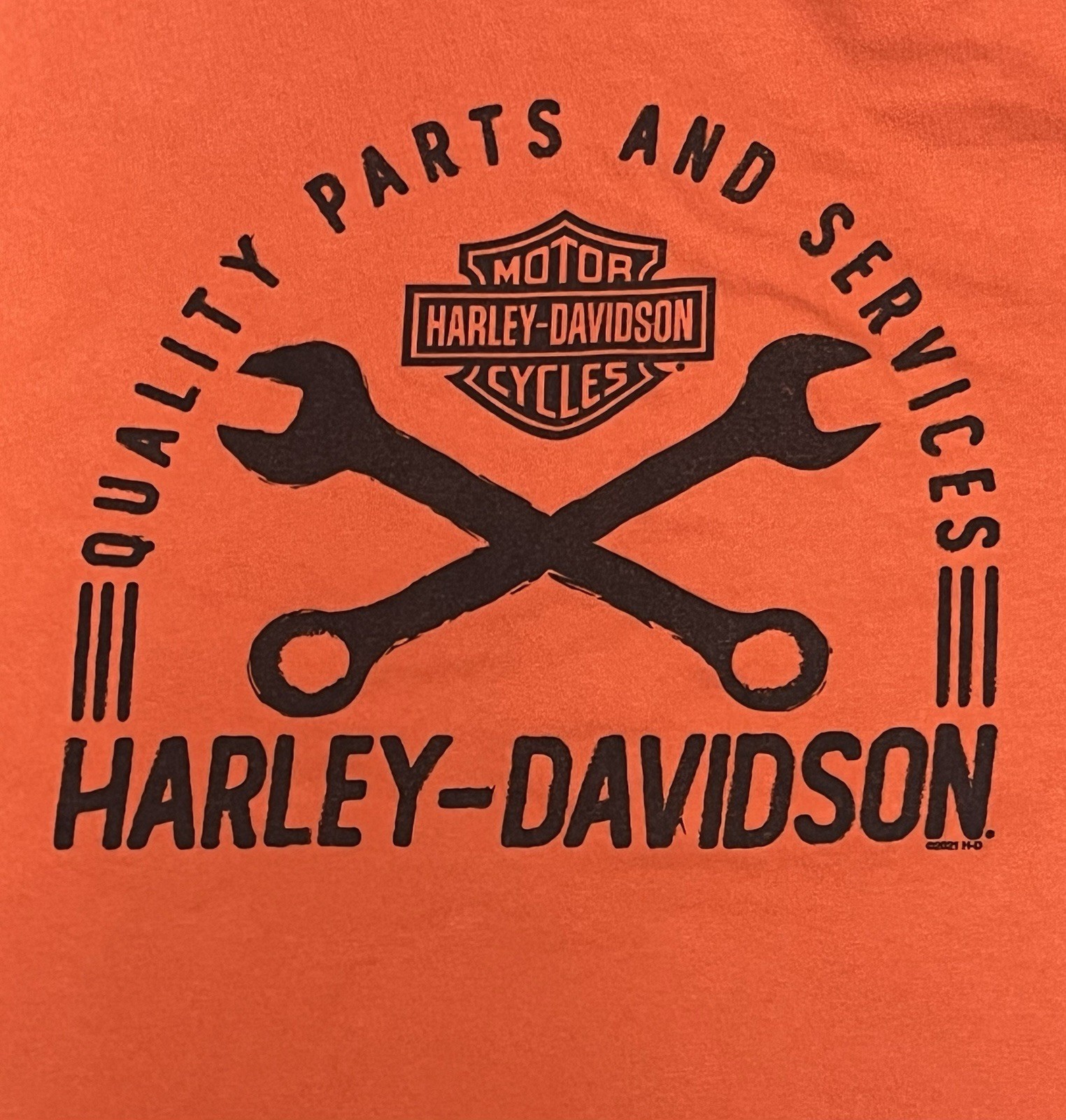 HARLEY-DAVIDSON Kill Devil Hills NC Orange Short-Sleeve T-Shirt Men’s Large