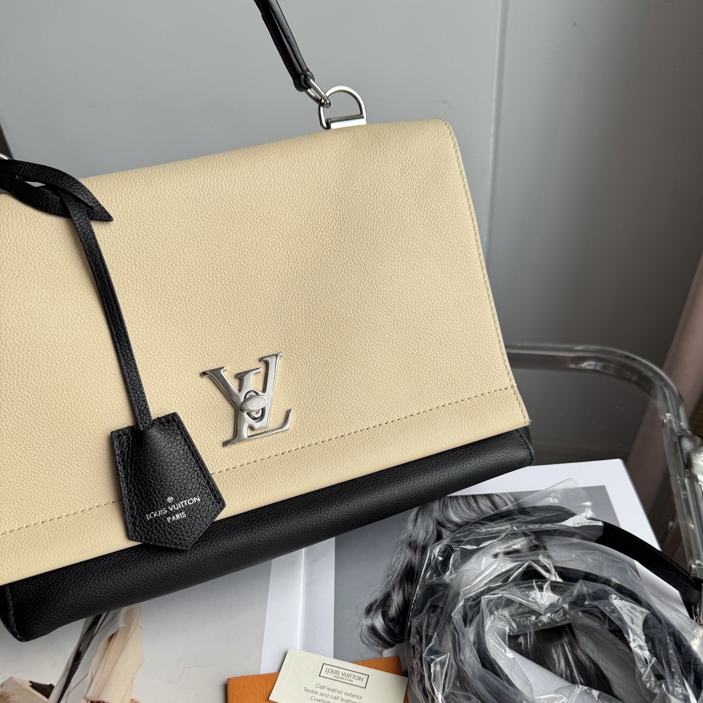 Louis Vuitton Pre-Owned Authentic Satchel Colorblock Silver