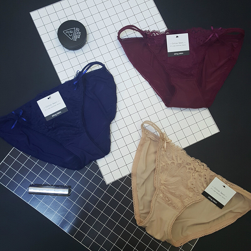 6 Pack Lot Sexy Womens Ice Silky Panties Briefs String Bikinis Lace Underwear