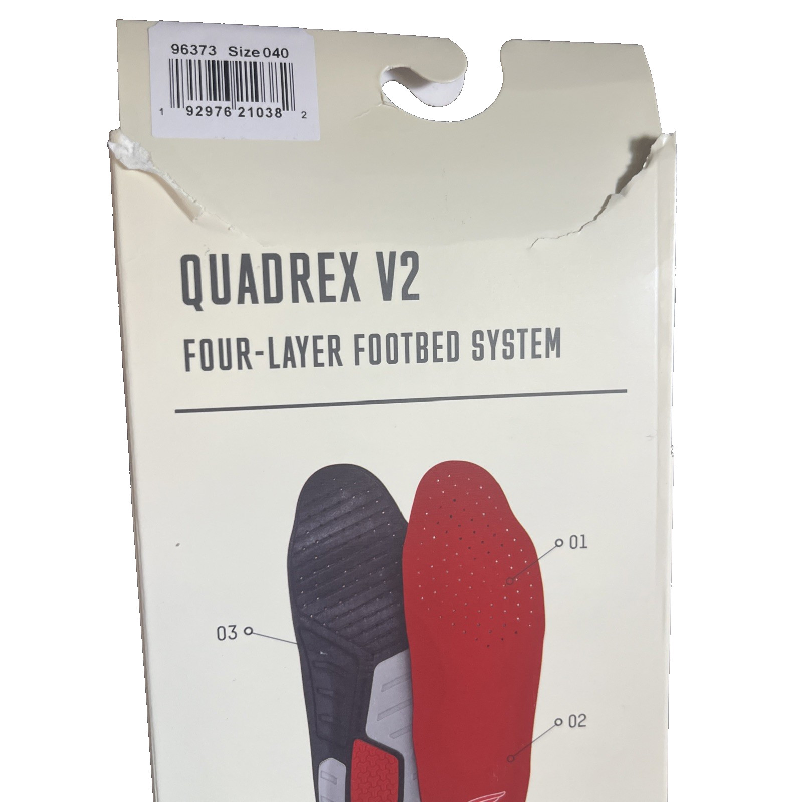 Quadrex V2 Replacement Footbed Insoles Molded Arch Gel Heel Pad Men 4/Women 6