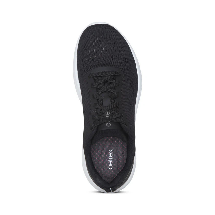 Aetrex Danika Machine Washable Orthotic Mesh Sneaker Black US 8.5 EUR 39