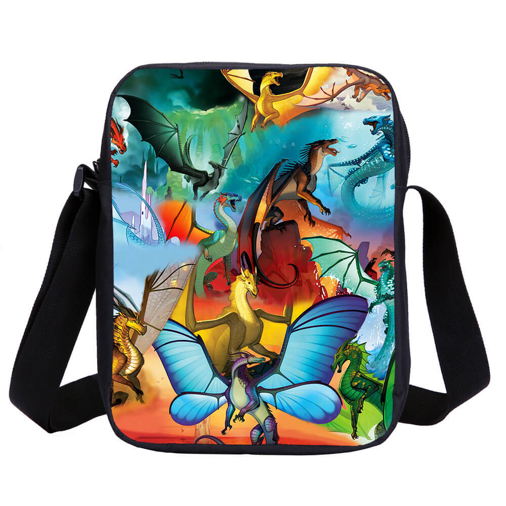 Wings of Fire Cartoon Kids Large School Backpacks Cooler Lunch Bag Pen Case Lot