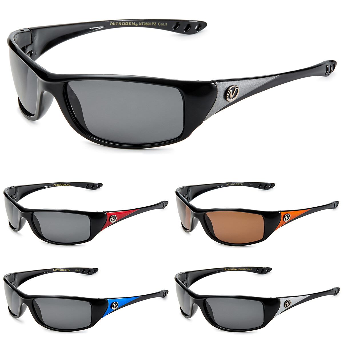 Nitrogen Small POLARIZED Men Women Fishing Running Wrap Around Sport Sunglasses