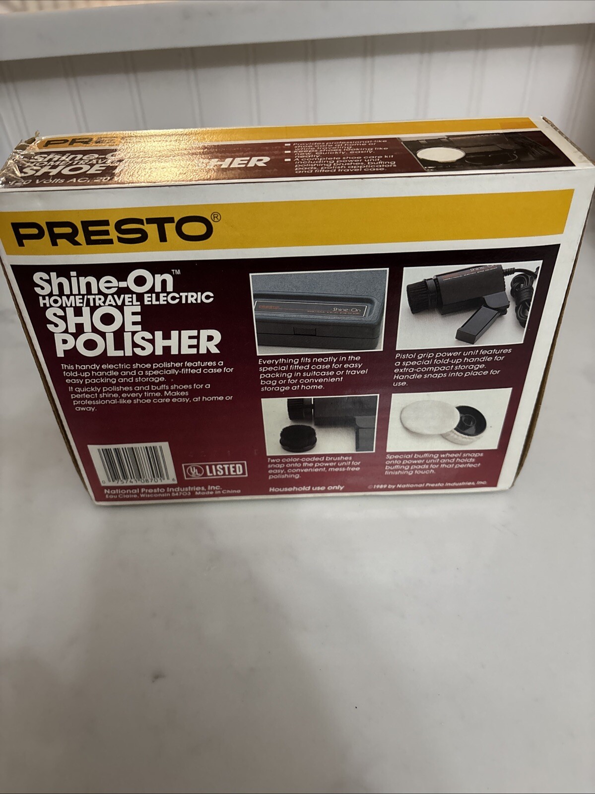 Presto Shine-on Home Travel Electric Shoe Polisher – New
